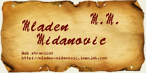 Mladen Midanović vizit kartica